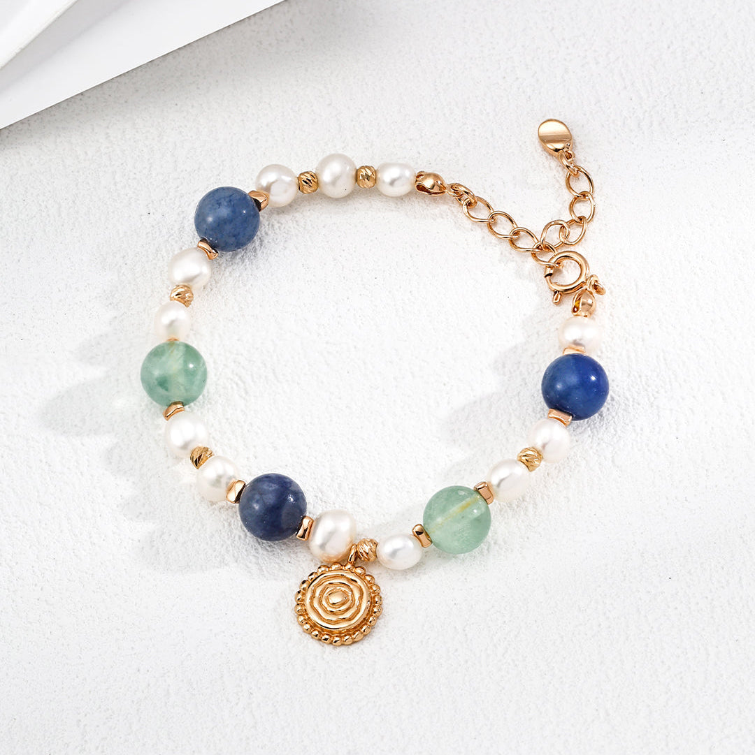 „NAUTILA“ –  Armband mit Perlen & Natursteinen