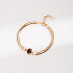 „LUCIA“ – Schlangenkette-Armband mit Tigerauge 