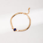 „LUCIA“ – Schlangenkette-Armband mit Lapislazuli