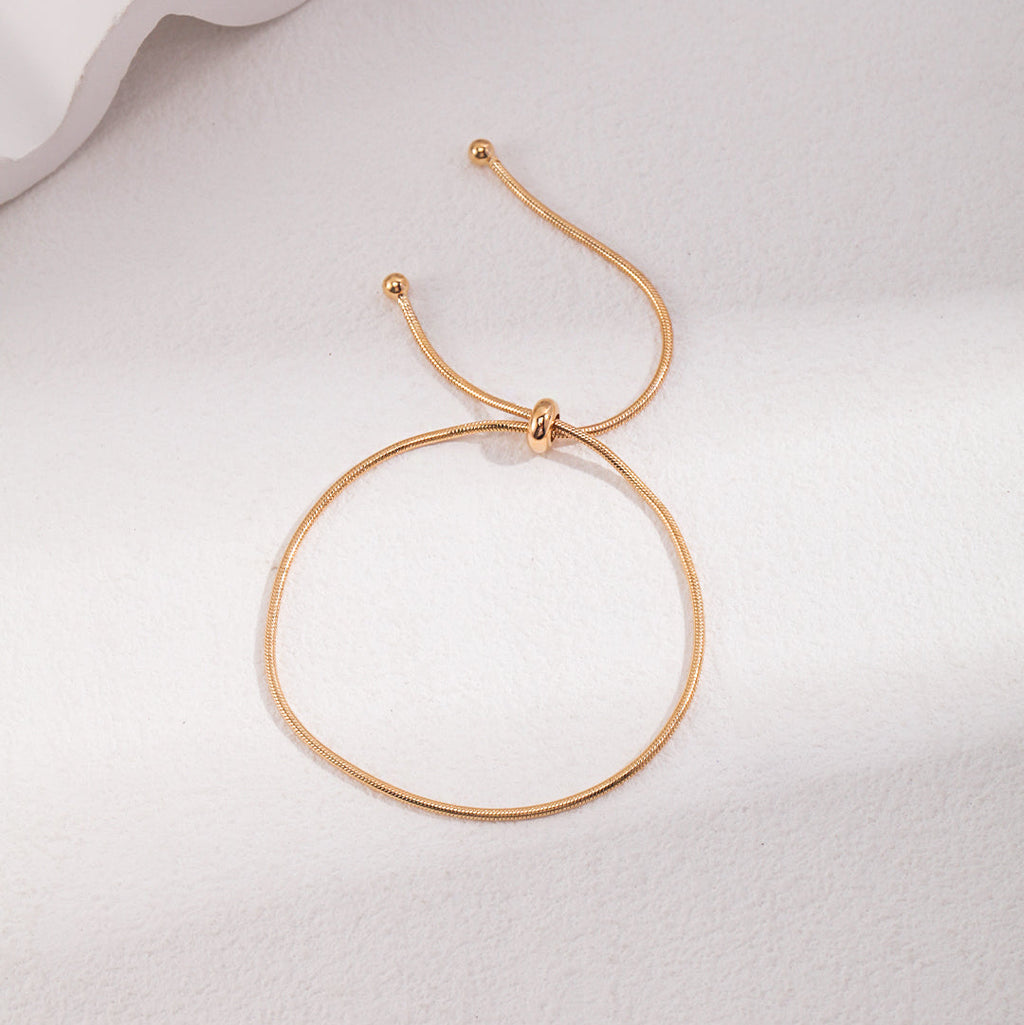 „SERENA“ – Klassisches Schlangenketten-Armband mit Schiebeverschluss