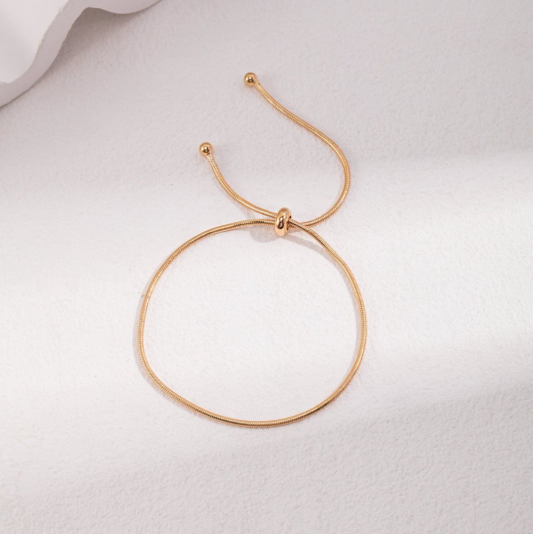 „SERENA“ – Klassisches Schlangenketten-Armband mit Schiebeverschluss