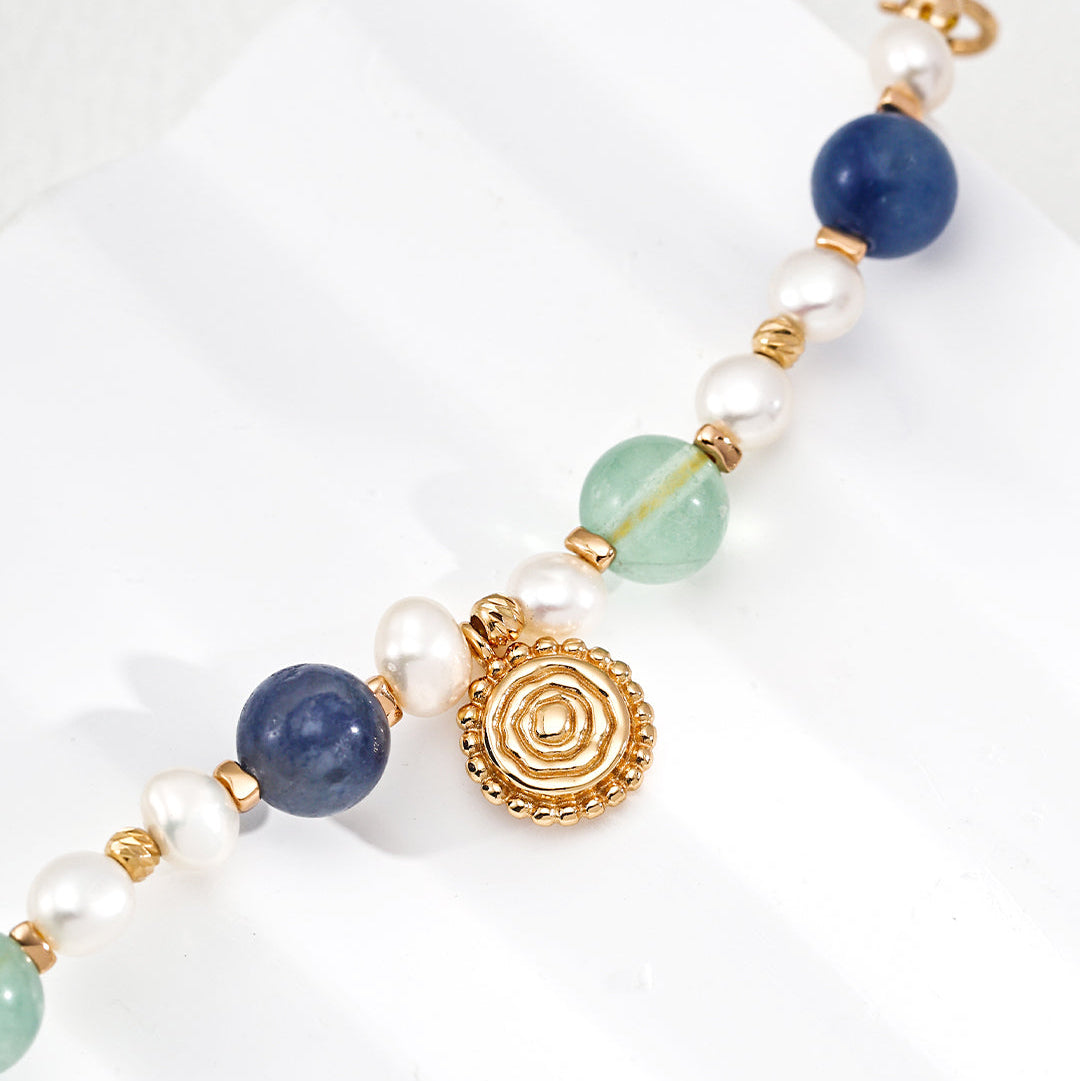 „NAUTILA“ –  Armband mit Perlen & Natursteinen