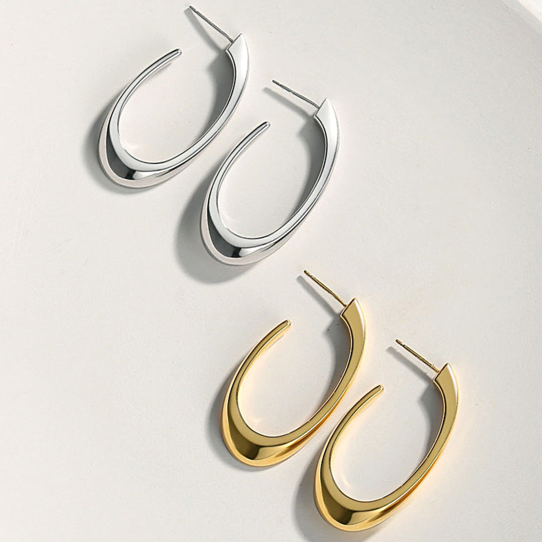 „LUNA“ – Geometrische Designer-Creolen