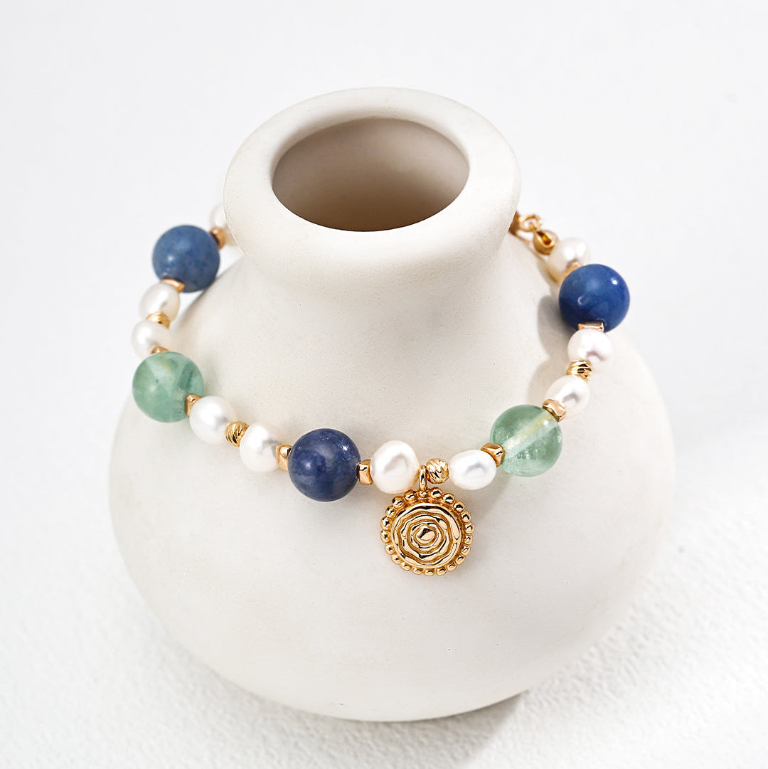 „NAUTILA“ –  Armband mit Perlen & Natursteinen