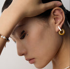 „LOREN“ – 3-in-1  Tigerauge-Ohrringe