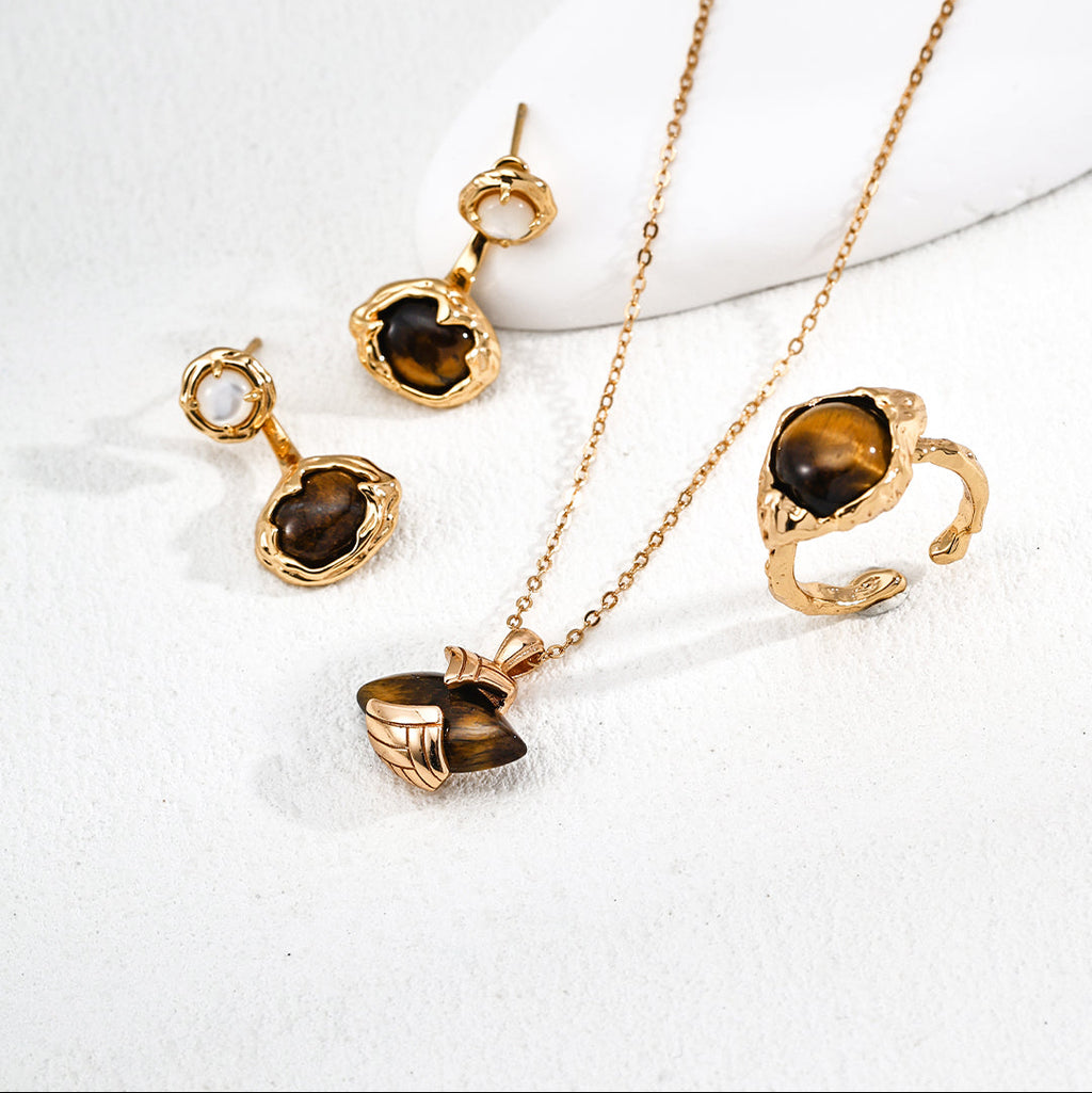 „TIGRIS“ – Tigerauge-Anhänger Halskette 