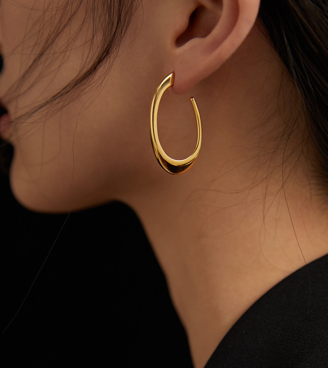 „LUNA“ – Geometrische Designer-Creolen