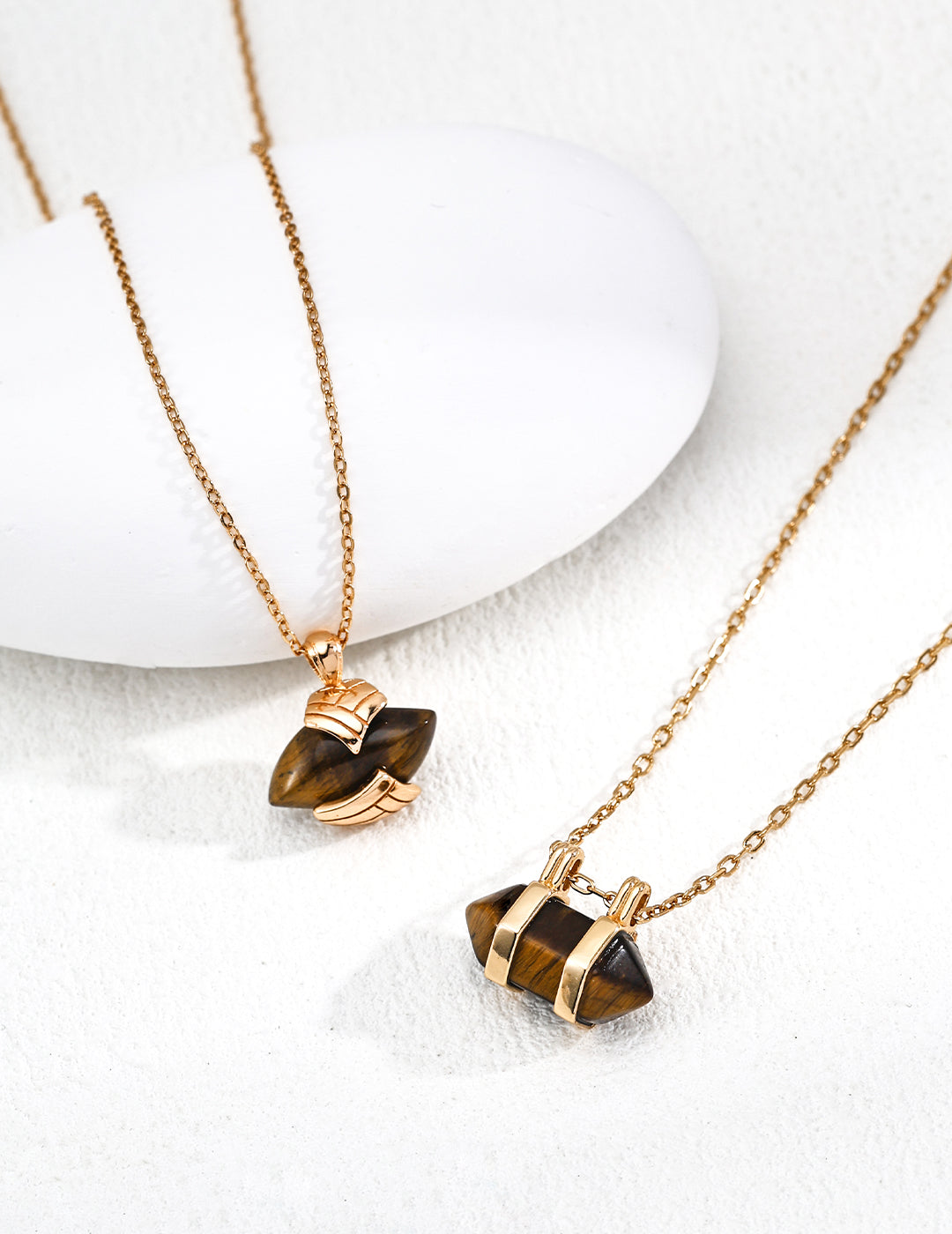 „TIGRIS“ – Tigerauge-Anhänger Halskette 