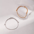 „SERENA“ – Klassisches Schlangenketten-Armband mit Schiebeverschluss