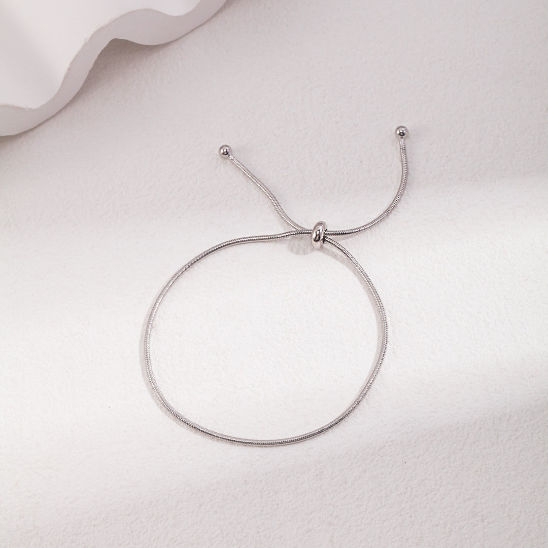 „SERENA“ – Klassisches Schlangenketten-Armband mit Schiebeverschluss