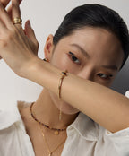 „LUCIA“ Armband im Set-Look – elegantes Outfit, 18K Gold Finish