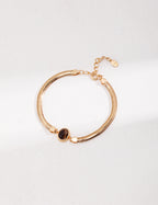 „LUCIA“ Armband mit Tigerauge, 925 Silber, 18K vergoldet – LS Jewelry