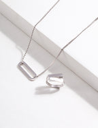Ring kombiniert mit Kette – minimalistisches Silber-Schmuckset