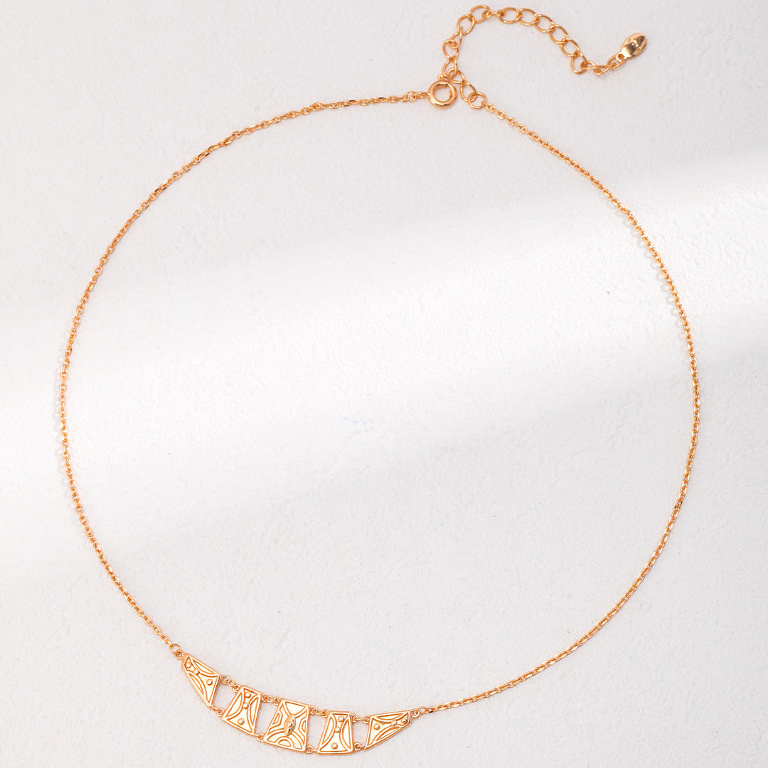 Feine Basiskette aus 925er Sterling Silber mit 18K Vintage-Goldbeschichtung