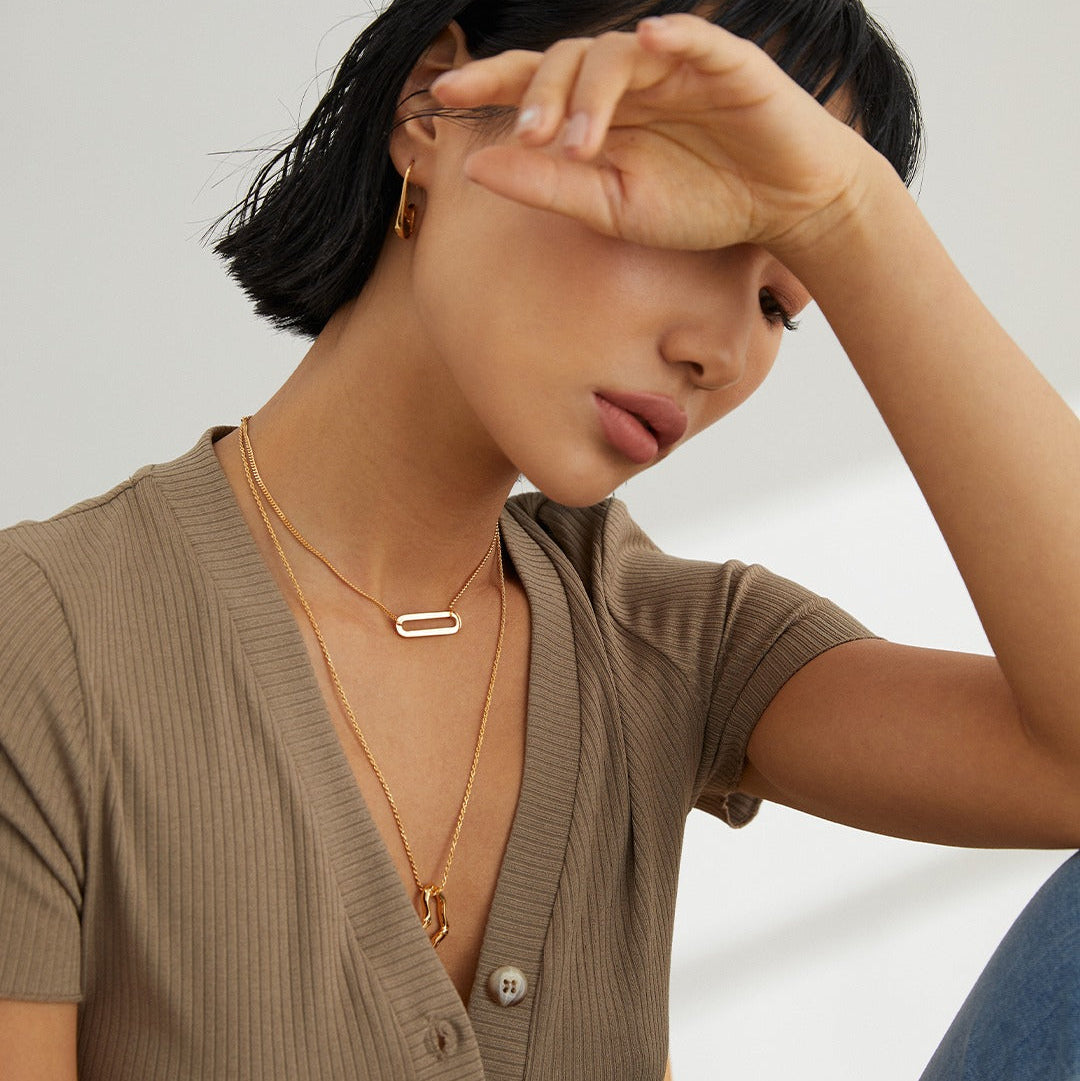 „Ellipse“ – Geometrische Designer-Halskette